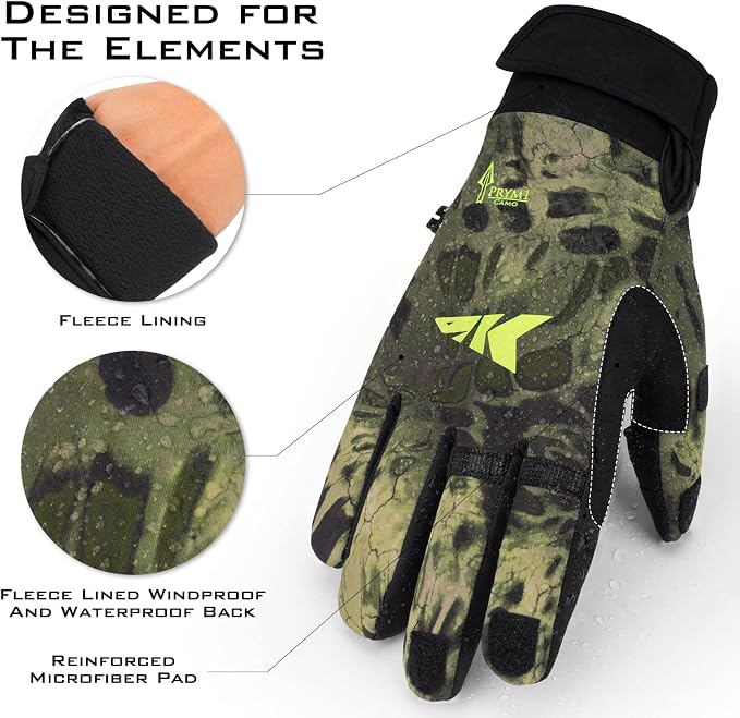 KastKing Mountain Mist Cold Winter Weather Fishing Gloves for Men and Women - Ideal for Ice Fishing, Photography, or Hunting