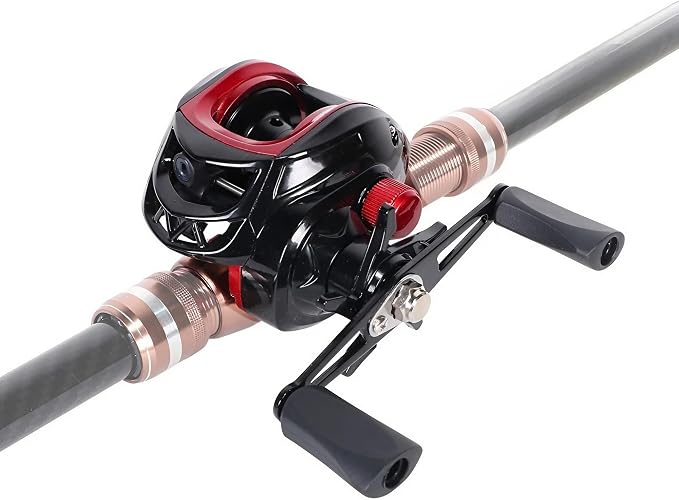 Metal + Nylon Baitcasting Reel - 7.2:1 High-Speed, Metal Spool, Dual Magnetic Brake, 8kg Drag, Long-Casting Anti-Backlash Lure Reel for Bass & Multi-Species Fishing