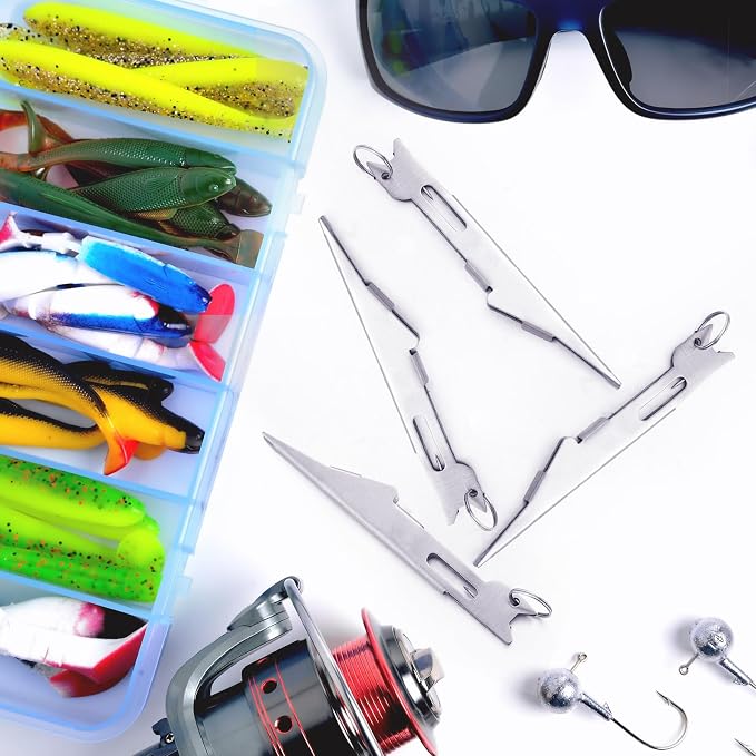 Gisafai 6 Pcs Fishing Line Knot Tyer Tying Tool Quick Tie Nail Knot Tying Tool Fly Fishing Angler Accessories Fly Equipment for Hooks Lures Lines Men