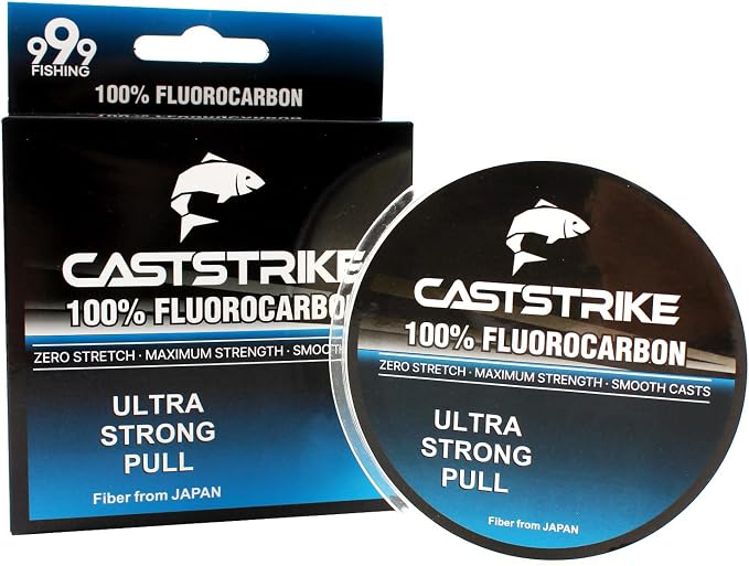 100% Fluorocarbon Fishing Line Clear Line Leader Material Invisible Water Fast Sinking Low Visibility Low Stretch High Abrasion Resistance Low Water Absorption Smooth Casting Mainline Pro