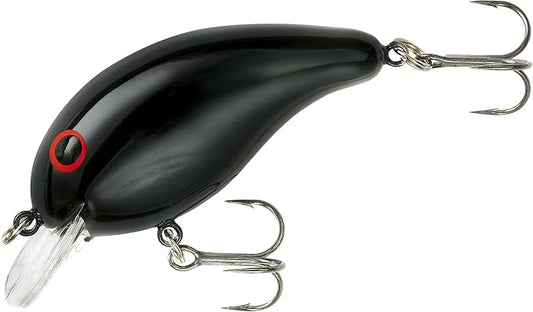 Bandit Series 100 Crankbait Bass Fishing Lures, Fishing Accessories, Dives to 5-feet Deep, 2", 1/4 oz, Solid Black