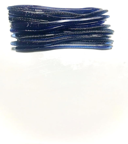 20 Pcs 6.25" Drop Shot Finesse Worms (Scented, Floats) Soft Plastic Baits for Bass Fishing