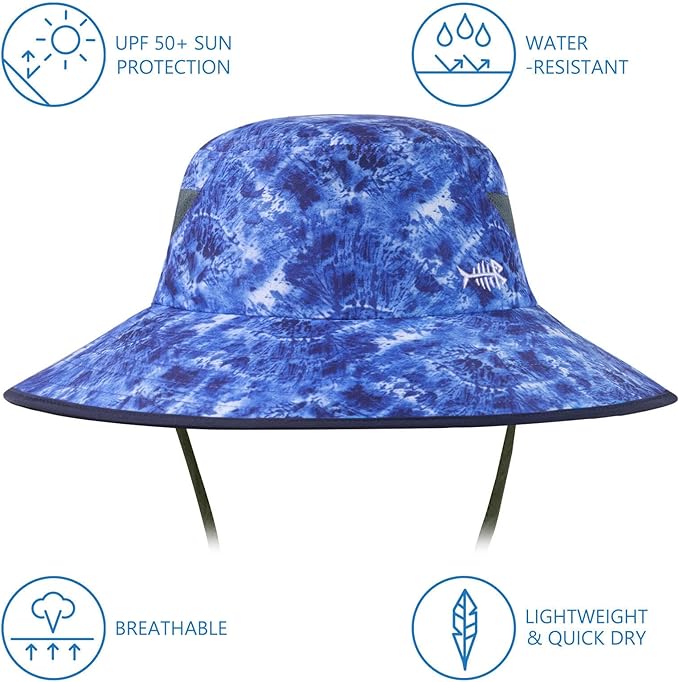 BASSDASH UPF 50+ Breathable Sun Hat with Removable Face Cover and Neck Flap Wide Brim Bucket Hat for Fishing Hiking Men Women