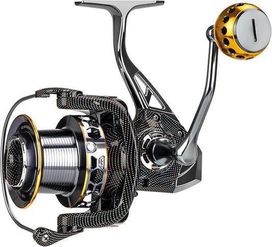 THKFISH Saltwater Spinning Reel,10000/12000 Surf Fishing Reel,8 +1/11+1BB,4.1:1 45/55LB Max Drag Ultra Smooth Powerful Saltwater Fishing Reels,with CNC Aluminum Spool Reels for Long Cast