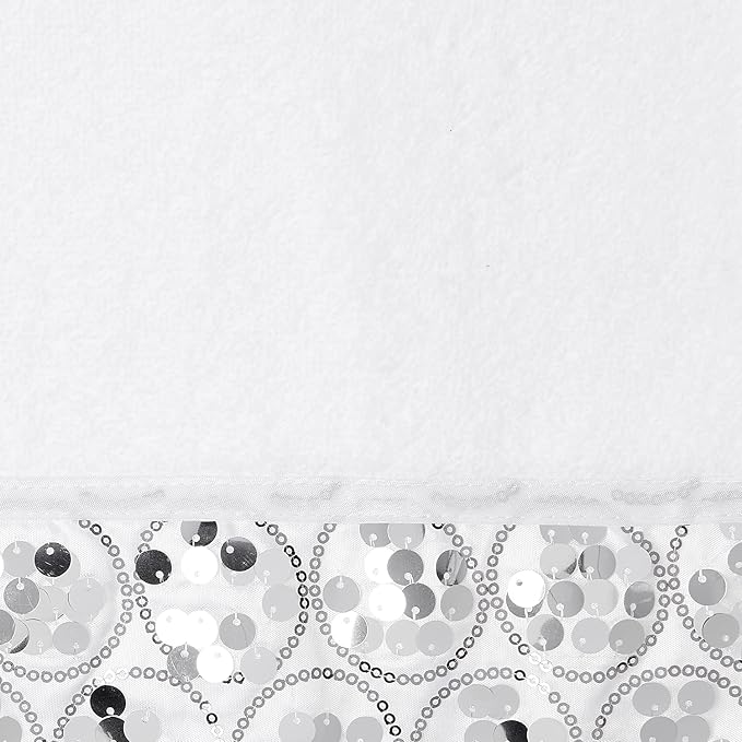 Zahari Home Sinatra Modern Bathroom Towel Set - 3 Piece Luxury Contemporary Decor Bling White Bath Towel Sets Soft, Plush and Highly Absorbent
