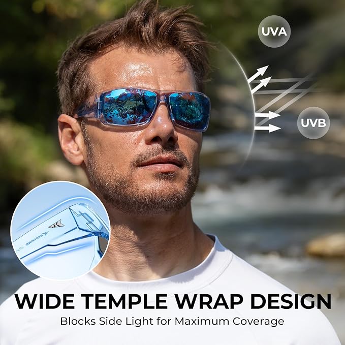 KastKing Iditarod Polarized Sport Sunglasses,PuriVex Protective Lens Coating Fishing Sunglasses For Driving Cycling Running