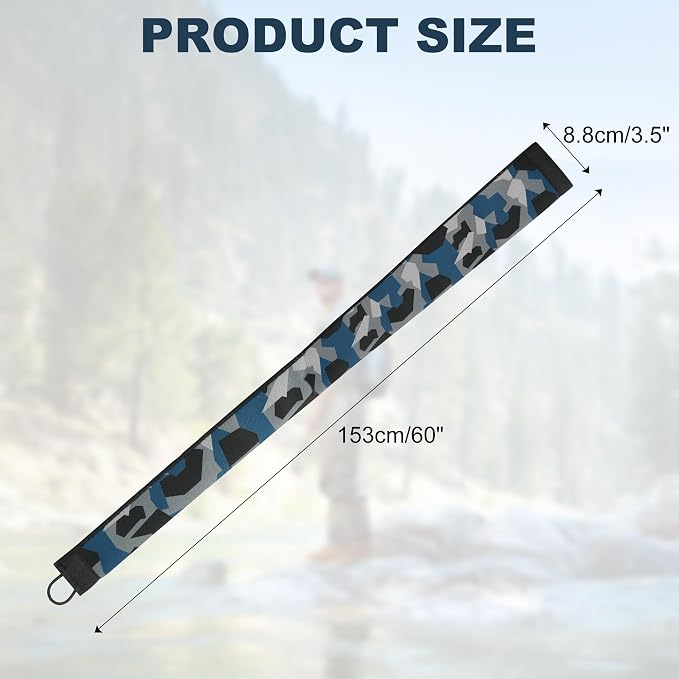 Neoprene Camo Fishing Rod Sleeves,Fishing Pole Sleeves,Fishing Rod Socks | UV Resistance,Puncture Resistant, Protect Casting, Spinning, Trolling Fishing Rods, Storage, tangled-free,75in,68in,60in