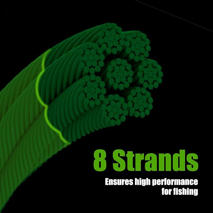 DASEE 8 Strands Braided Line, Fishing Line, Zero Stretch, 10-100LB, 300/500Yds, Abrasion Resistance, Braided Fishing Line, PE Line