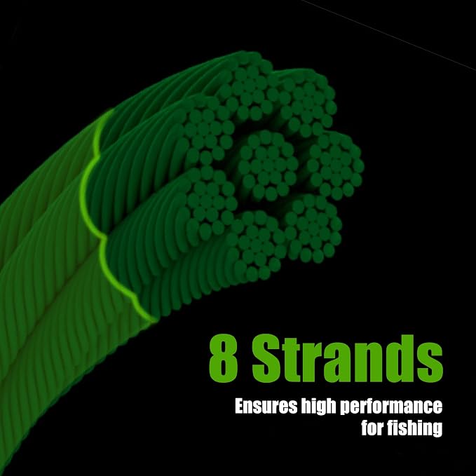 DASEE 8 Strands Braided Line, Fishing Line, Zero Stretch, 10-100LB, 300/500Yds, Abrasion Resistance, Braided Fishing Line, PE Line