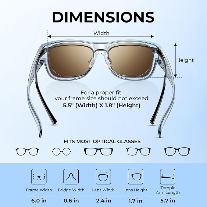 KastKing Chariton Fit-Over Polarized Wrap Around Over Sunglasses for Men and Women, Ideal for Driving Fishing Cycling Running