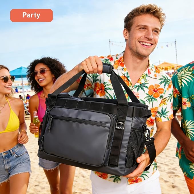 TOURIT Soft Sided Cooler Bag Insulated 30/48/60 Cans, Large Collapsible & Leakproof Ice Chest for Picnic, Beach, Camping, Travel, Sports Fan Coolers