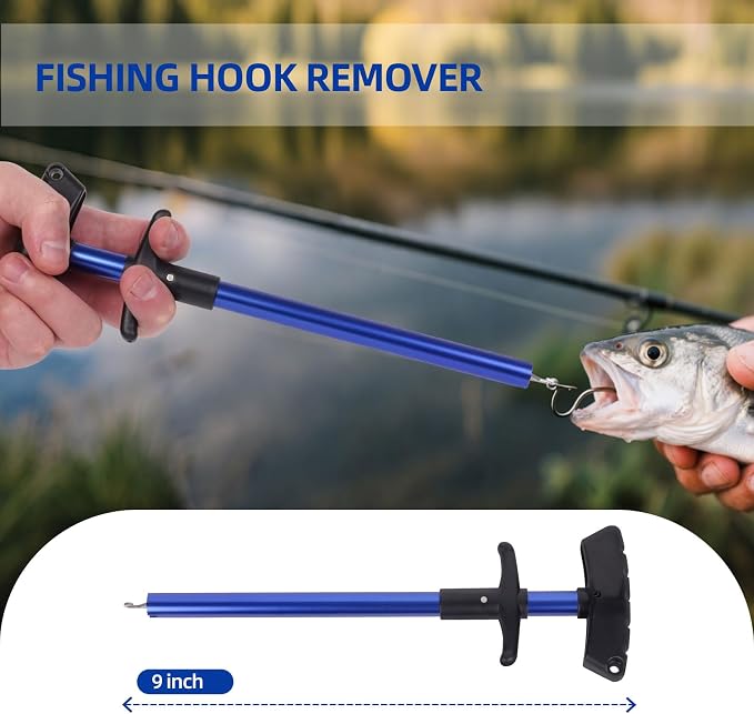 RAWILL Fishing Kit,Filleting Knife,Hook Remover,Fish Grip, Line Cutter,Fishing Scale, Pliers with Lanyards,Not Include Batteries