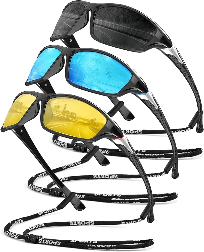 Polarized Sunglasses Men Sports Sunglasses for Men UV400 Sunglasses for Driving Golf Cycling Fishing Running