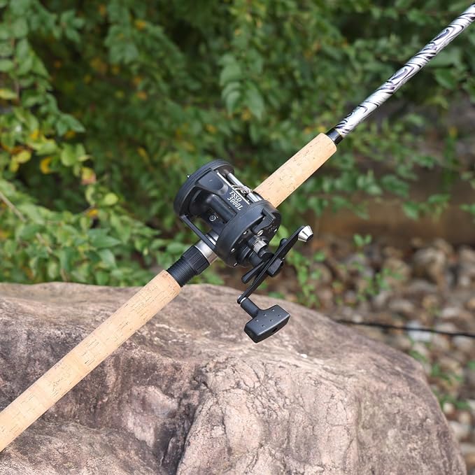 Sougayilang Spinning & Casting Rods, Strong Carbon&Glass Composite Fishing Rod with Stainless Steel Line Guides for Bass, Trout, Panfish, Catfish