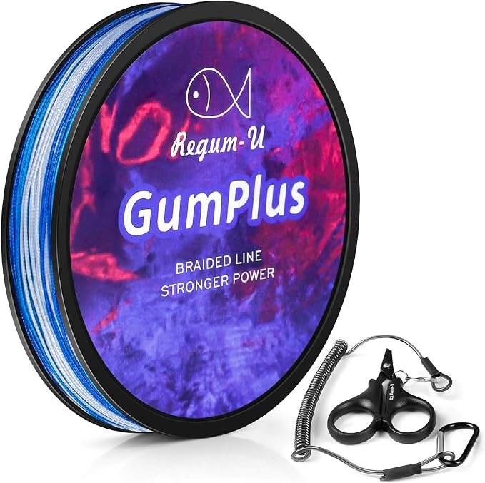 GumMAX 545/1093/1640yds 5-100LB 8X Braided Fishing Line Abrasion Resistant Superline Zero Stretch & Smaller Diameter Confuse & Never Fade in Saltwater and Freshwater