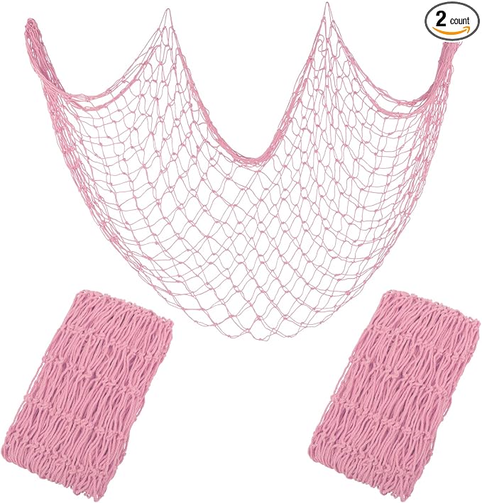 2 Pack Fish Net Decorations for Party