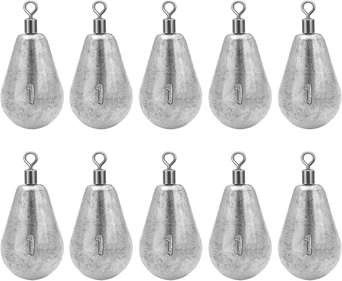 Long Casting Swivel Bell Sinkers Fishing Weights Drop Shot Weights with Swivels Fishing Lead Sinker 1/2oz 3/4oz 1oz 2oz 3oz