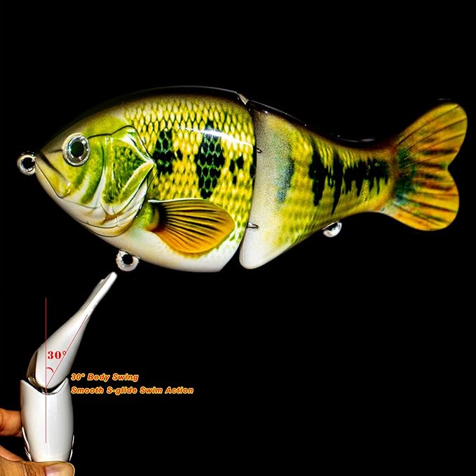 Glide Bait, Slow Sinking Swimbait, Topwater Hard Lures for Bass Catfish,Pike Perch, Freshwater or Saltwater