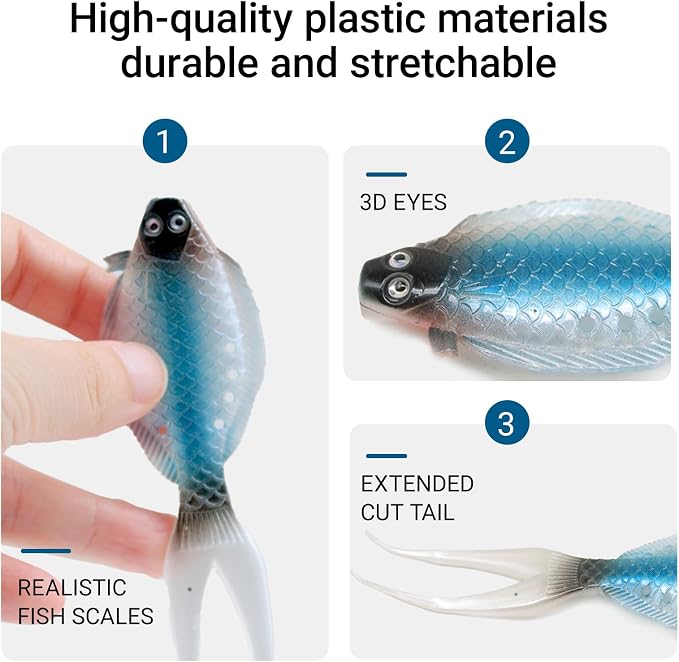 Soft Fishing Lures Set - 20pcs/50pcs/60pcs Floating Worm Baits for Freshwater & Saltwater, Lifelike Slow-Sinking Design, Ideal for Bass Fishing