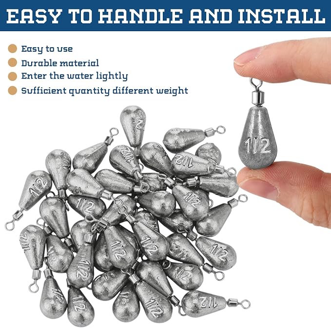 Landhoow Bell Sinkers Weights Casting Swivel Bell Sinkers Fishing Weights Rig for Ocean Saltwater Freshwater Surf Bass Fishing Casting Gear Tackle