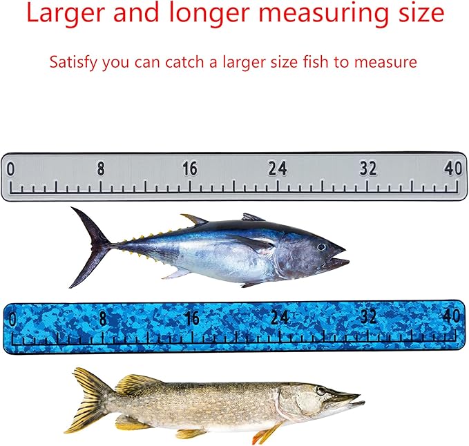 Fish Ruler for Boat 40"/48" with Backing Adhesive Fish Measuring Sticker Foam Fish Measuring Board for Fishing Boat, Cooler, Kayak, Yacht Fish Ruler Boat Accessories