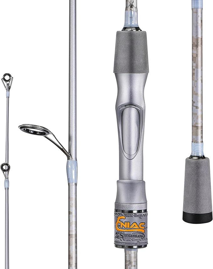 Sougayilang Fishing Pole, IM6 Graphite Spinning Rod & Casting Rod - Two Pieces, SuperPolymer Handle Fishing Rod for Bass Fishing