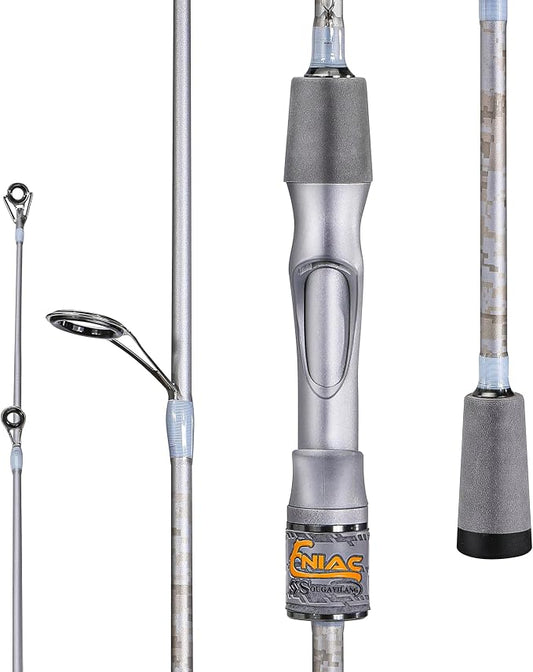 Sougayilang Fishing Pole, IM6 Graphite Spinning Rod & Casting Rod - Two Pieces, SuperPolymer Handle Fishing Rod for Bass Fishing