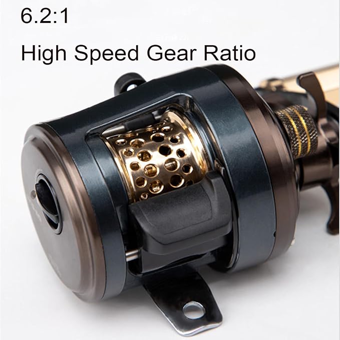Round Baitcasting Reel 11+1BB 6.2:1 High Speed Saltwater Lure Fishing