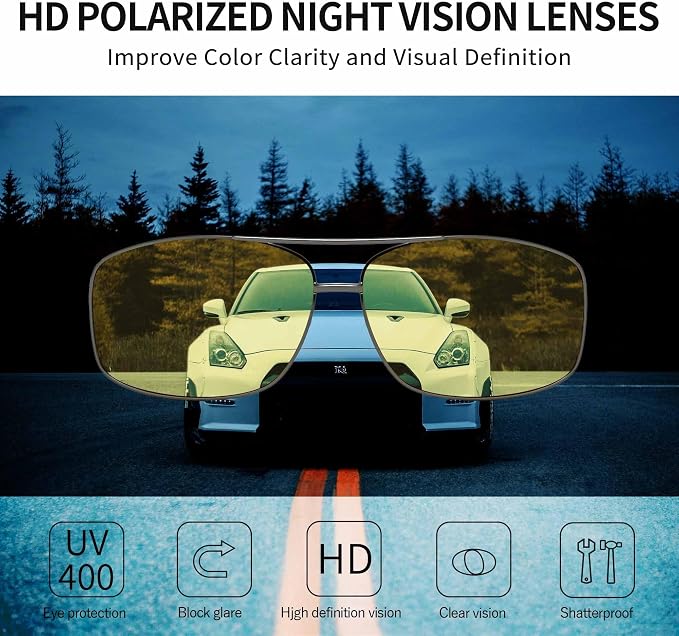 SUNGAIT Ultra Lightweight Rectangular Polarized Sunglasses Men UV400 Protection