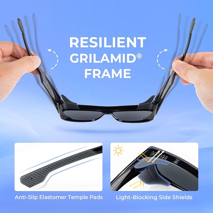KastKing Comal Fit-Over Polarized Sports Sunglasses With PuriVex Protective Lens Coating, Fishing Driving, UV400, Men Women