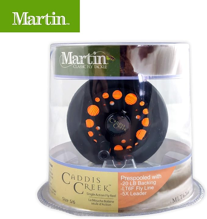 Martin Caddis Creek Fly Fishing Reel, Reinforced Aluminum Spool with Push Button Release