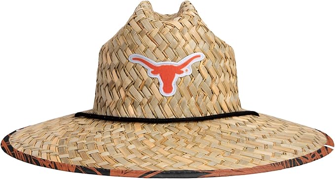 FOCO Men's NCAA College Team Logo Floral Straw Sun Hat