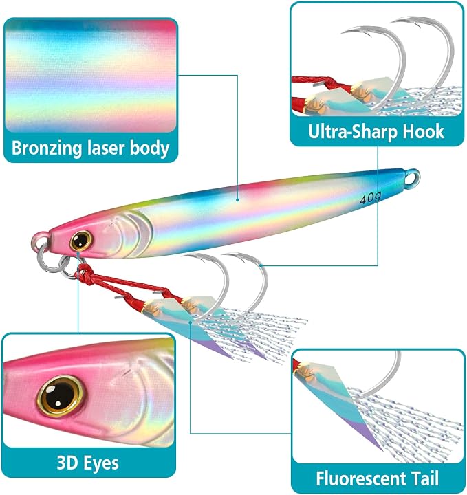 TRUSCEND Vibespinner Easy Catch Fishing Lures with BKK Hooks, Tail Spinner Baits with 4 Actions, Vibrating Swimming Flashing & Jigging for More Bites, Spoon Lures for Bass Trout Crappie Walleye Pike