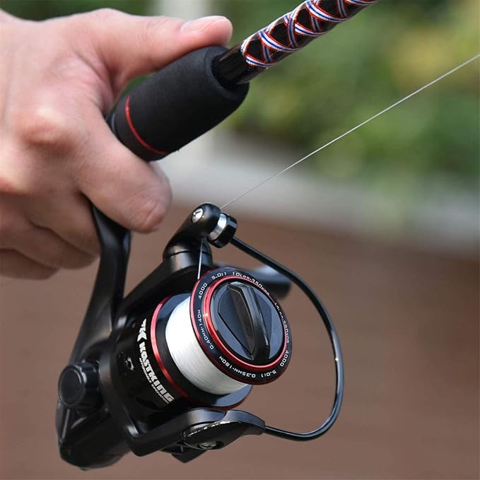 KastKing Brutus Spinning Reel, Freshwater Spinning Fishing Reels, Graphite Frame, CNC Aluminum Spool, 5.2:1 Gear Ratio, 4+1 Ball Bearings
