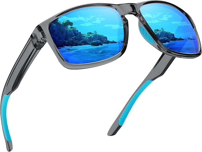 Sports Polarized Sunglasses for Men Women UV Protection Unbreakable Driving Running Fishing Hiking Sun Glasses