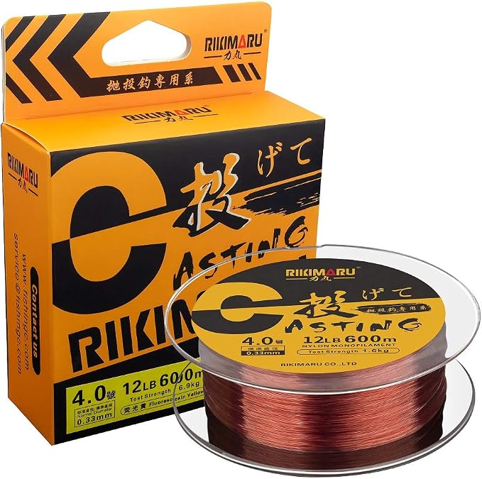 RIKIMARU Premium Monofilament Fishing Line-Strong and Abrasion Resistant Mono Line-Superior Nylon Material Fishing Line