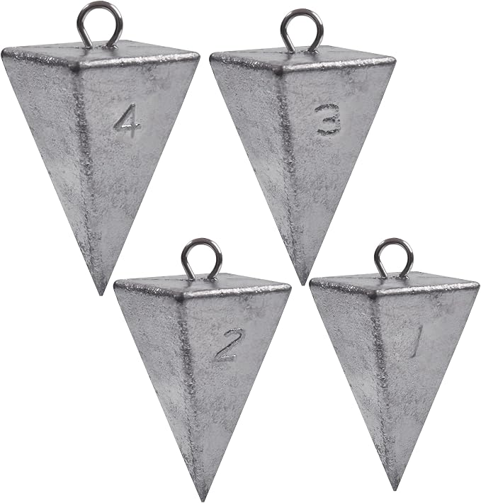 Pyramid Sinkers Fishing Weights Saltwater Pyramid Weights for Surf Fishing Gear Tackle 1oz 2oz 3oz 4oz 5oz 6oz 8oz