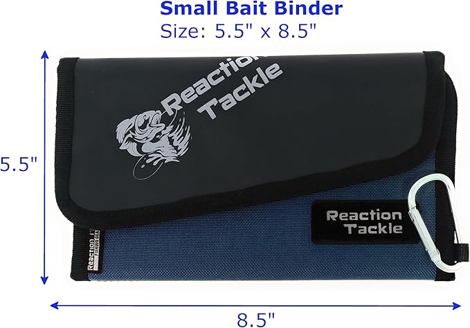 Reaction Tackle Fishing Tackle Organizer Case | Soft Bait Binder | Keep Soft Plastic Baits and Tackle Organized | Removable Storage Pockets