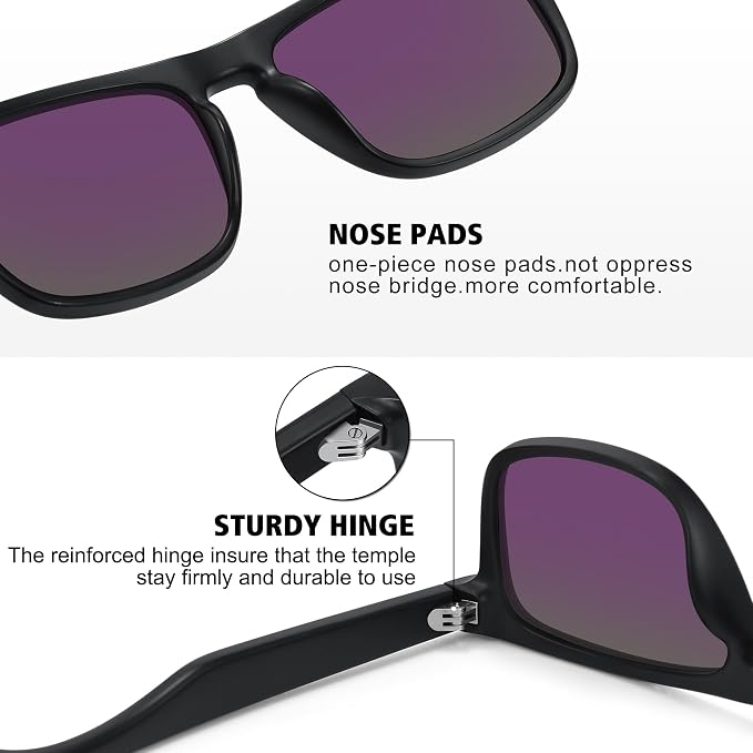MEETSUN Polarized Sunglasses For Men Women UV Protection Square Frame Sport Fishing Driving Sunglasses
