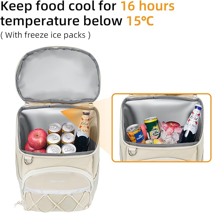 Backpack Cooler Backpack 26 Cans Insulated Leak Proof for Women Men Beach Camping Picnic Fishing Hiking Lunch Backpack Waterproof Cooler