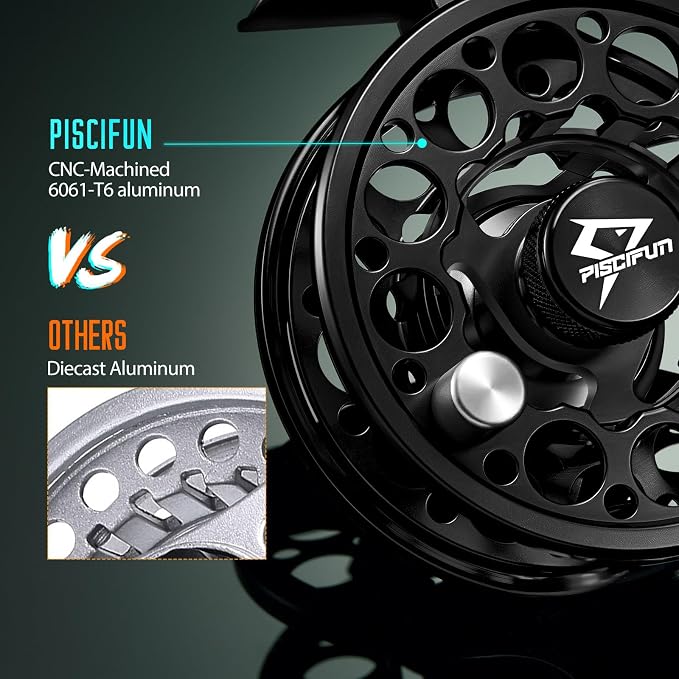 Piscifun Sword Fly Fishing Reel, CNC-Machined Aluminum Alloy Fly Reel