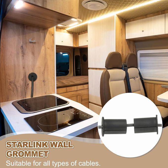 PATIKIL Wall Grommets for Cables 1-3/8", 2 Pcs Cable Routing Kit Silicone Hole Grommet Feed Through Bushing for Ethernet Accessories with 0.26" (6.5mm) Hole, Black