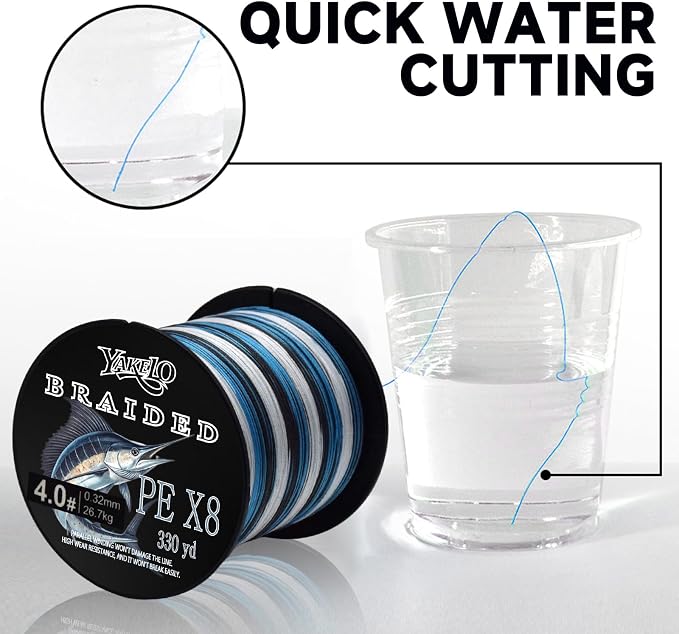 Braided Fishing Line - Pro Grade Power Performance, Suitable for Saltwater & Freshwater Fishing, Colored Braid for Extra Visibility