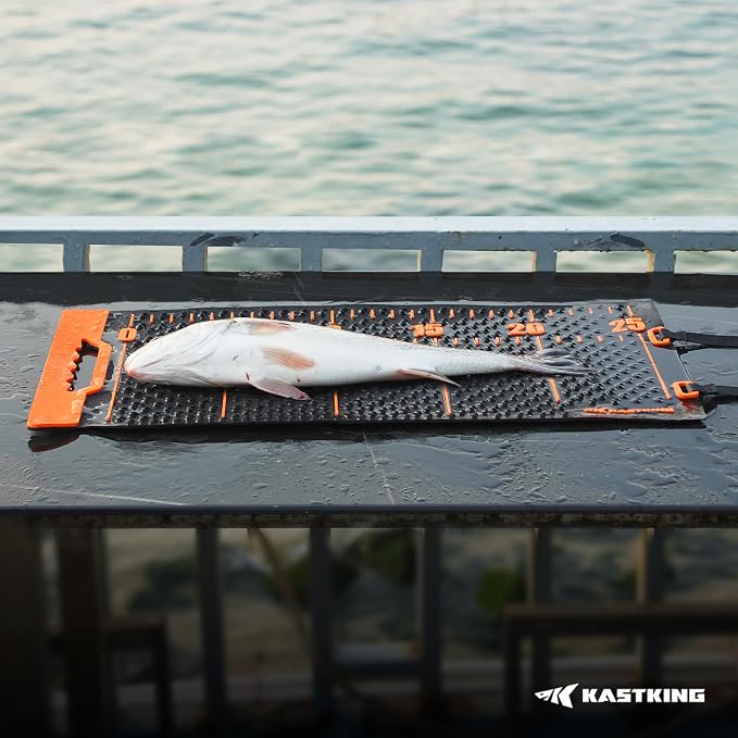 KastKing EZ Fillet Fish Fillet Mat, Anti-slip Texture With 25" Integrated Ruler, Extended Dimensions, Easy to Clean Material, Portable Storage, Fish Cutting Board