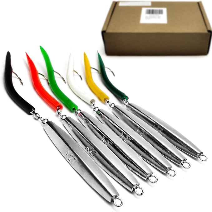 Diamond Jigs Saltwater Fishing Lures, 1-16oz Flat Metal Jigging Spoon Baits for Surf Fishing Bottom Bouncing Sinking Casting, Vertical Ocean Lures for Bluefish Striper Tuna Salmon Freshwater