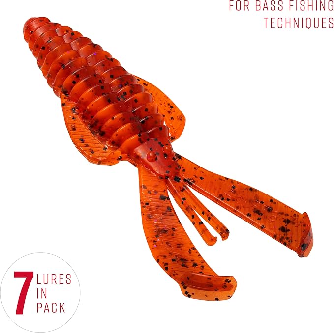 Strike King Rage Bug Fishing Lure, Soft Plastic Grub, Unique Design, Subtle Action