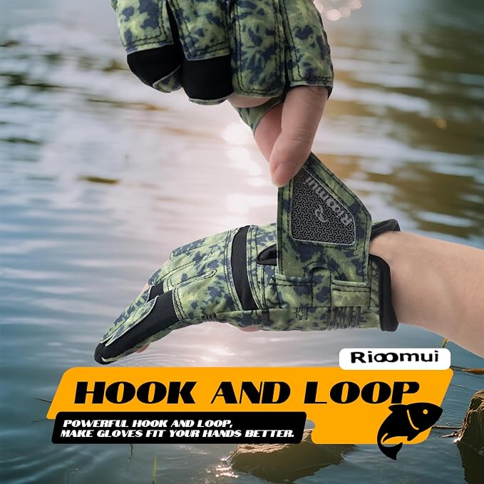 3-Cuts Fishing Gloves Men, Lightweight Breathable Anti-Slip Kayak Gloves Women for Kayaking, Sailing,Paddling,Rowing Enhanced Grip and Comfort