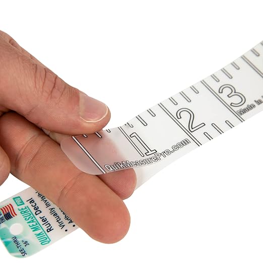 36" Fish Measuring Ruler Sticker | Transparent Waterproof Decal Tape | Made in USA | Large Bold Easy Read Markings | Boat, Kayak, Net, Cooler, Table Compatible | Marine Grade Adhesive | Easy Install