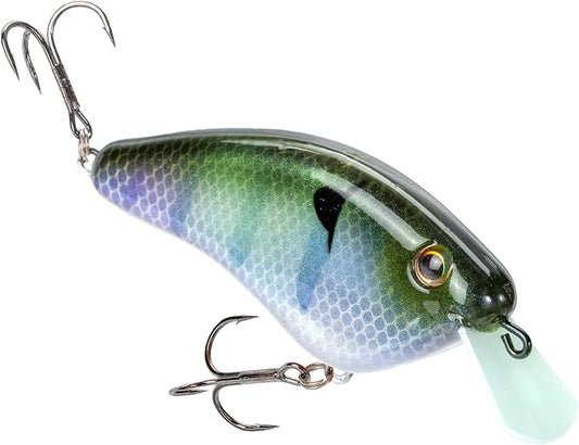 Strike King Hardliner Fishing Lure, Flat Sided Crankbait, Circuit Board Lip, Extra Tight Wobble, Size 4 Treble Hooks