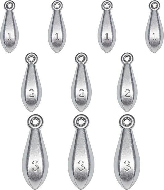 Fishing Weights Sinkers Bank Sinkers Bullet Weights for Surf Fishing Pier Bank Fishing Saltwater Fishing Gear 1oz to 8oz